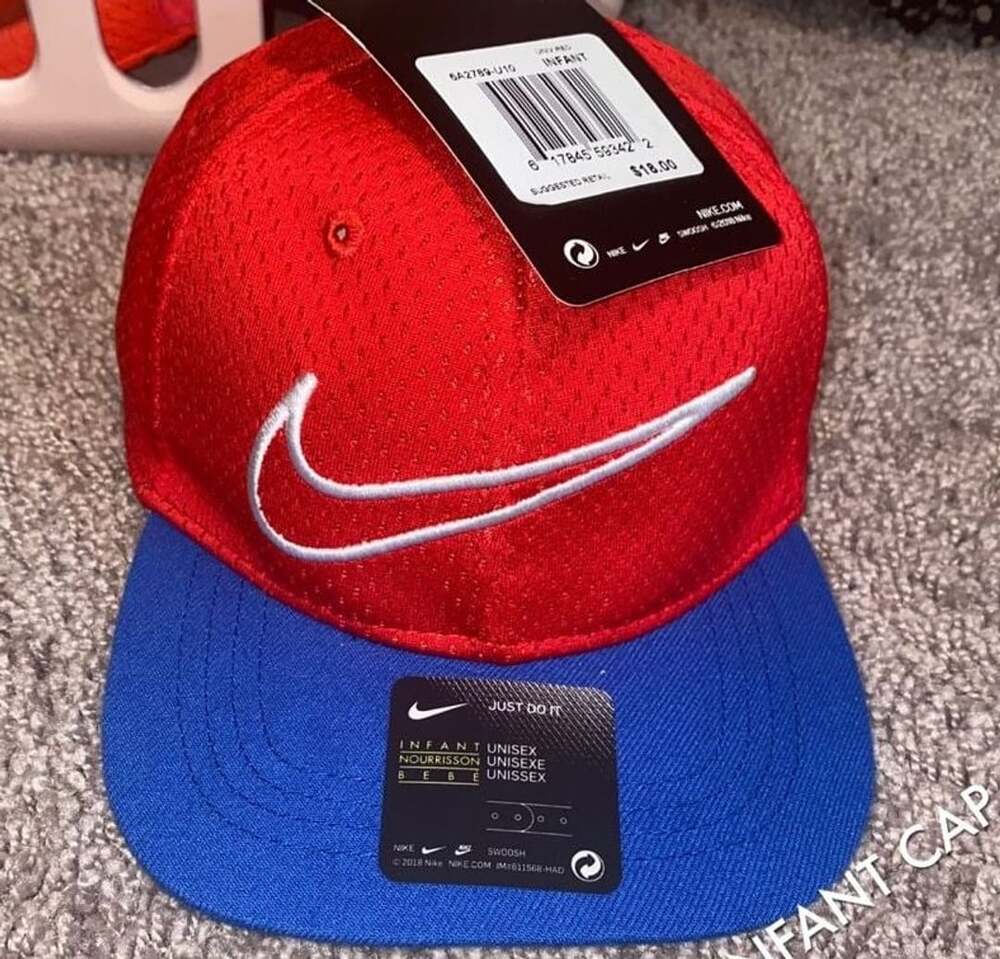 Nike Infant Hat Cap Red Blue Mesh